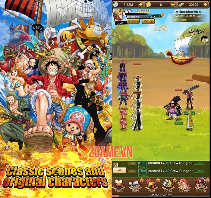 Sailing Adventure - Game One Piece màn hình dọc có đồ hoạ anime chất lượng cao 0 Sailing Adventure - Game One Piece màn hình dọc có đồ hoạ anime chất lượng cao 0