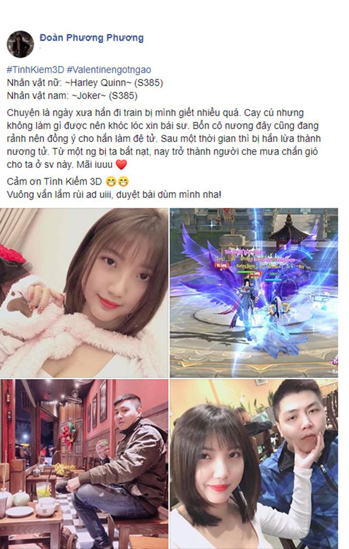 Cộng đồng người chơi Tình Kiếm 3D đang làm gì trước ngày Lễ Tình Nhân?! 3 Cộng đồng người chơi Tình Kiếm 3D đang làm gì trước ngày Lễ Tình Nhân?! 3