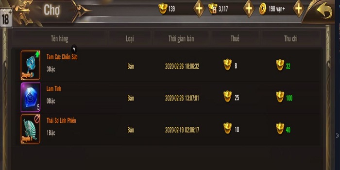Giang Hồ Chi Mộng cho phép game thủ giao dịch tự do đồ không khóa 2 Giang Hồ Chi Mộng cho phép game thủ giao dịch tự do đồ không khóa 2