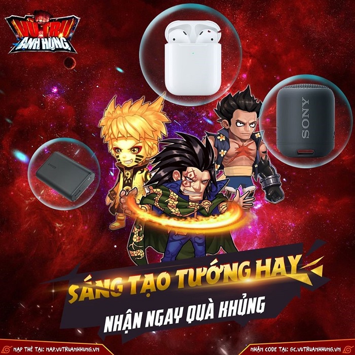 Game Vũ Trụ Anh Hùng chi mạnh tay cho cuộc thi sáng tạo tướng 0 Game Vũ Trụ Anh Hùng chi mạnh tay cho cuộc thi sáng tạo tướng 0