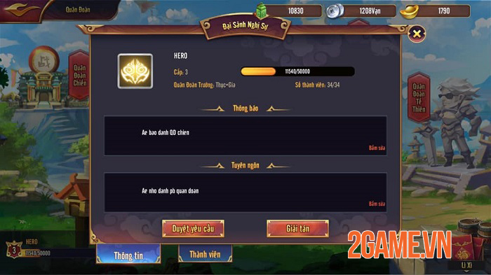 Bang hội trong Thiên Long Tam Quốc Mobile muôn hình vạn dạng không kém game MMORPG 1