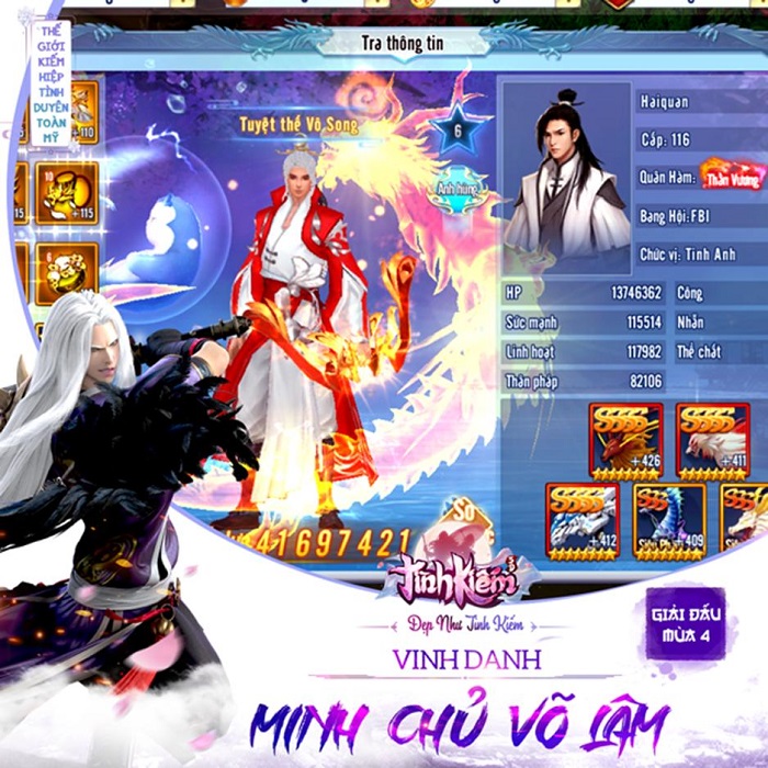 Siêu giải đấu Cực Phẩm Võ Học là sự kiện tạo nên thương hiệu game Tình Kiếm 3D 5 Siêu giải đấu Cực Phẩm Võ Học là sự kiện tạo nên thương hiệu game Tình Kiếm 3D 5