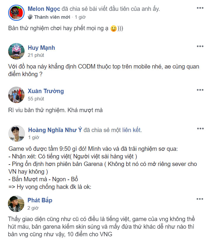 Game thủ Call of Duty: Mobile VN chăm chỉ leo rank ngay buổi thử nghiệm 2 Game thủ Call of Duty: Mobile VN chăm chỉ leo rank ngay buổi thử nghiệm 2