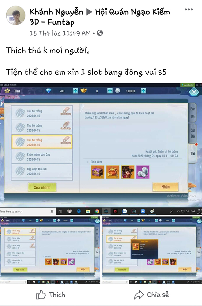 Ngạo Kiếm 3D Funtap và những thú vui đầy tao nhã dành cho dân cày! 1 Ngạo Kiếm 3D Funtap và những thú vui đầy tao nhã dành cho dân cày! 1