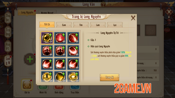 Người chơi Tân Thiên Long Mobile VNG tăng lực chiến vù vù nhờ tính năng mới Long Văn 5 Người chơi Tân Thiên Long Mobile VNG tăng lực chiến vù vù nhờ tính năng mới Long Văn 5