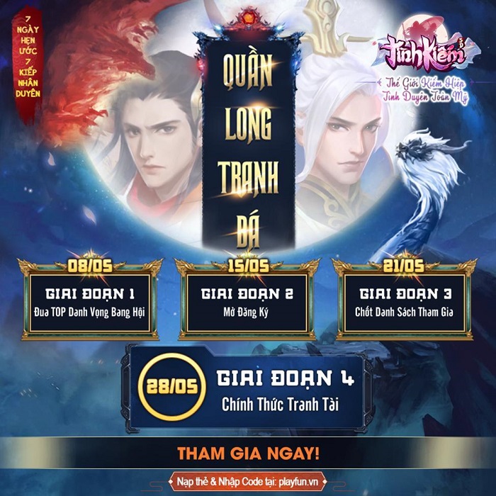 Tình Kiếm 3D mở liền 2 giải đấu lớn liên tiếp trong chưa đầy 1 tháng 0 Tình Kiếm 3D mở liền 2 giải đấu lớn liên tiếp trong chưa đầy 1 tháng 0