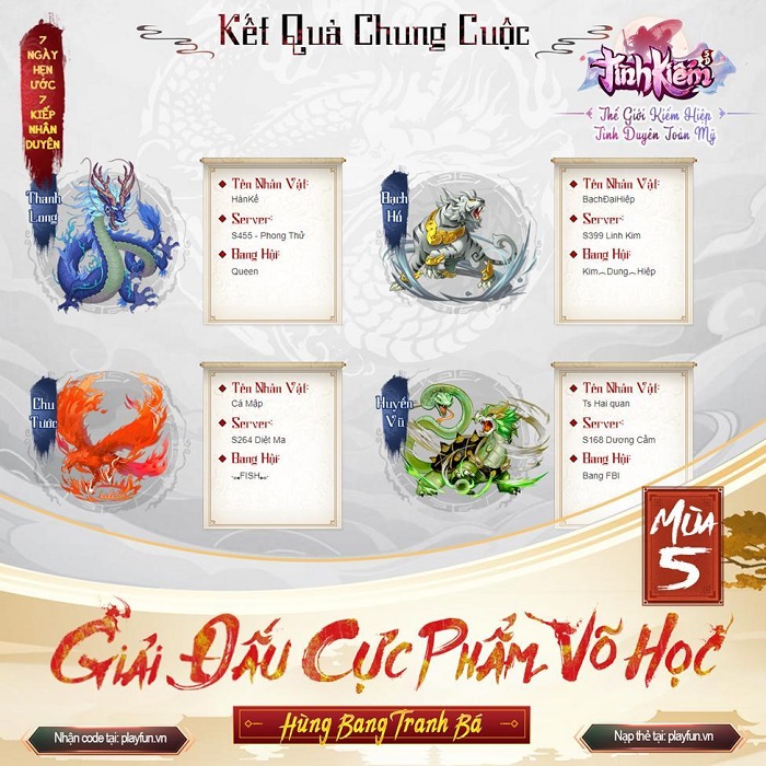 Tình Kiếm 3D mở liền 2 giải đấu lớn liên tiếp trong chưa đầy 1 tháng 2 Tình Kiếm 3D mở liền 2 giải đấu lớn liên tiếp trong chưa đầy 1 tháng 2