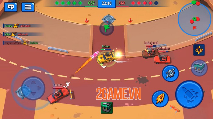 Rage of Car Force - Game MOBA bắn xe với những màn đấu tốc độ cao 2 Rage of Car Force - Game MOBA bắn xe với những màn đấu tốc độ cao 2