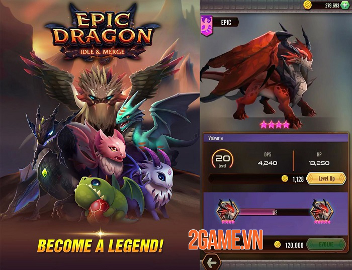 Dragon Epic - Huấn luyện và tiến hóa 20 con rồng độc nhất vô nhị 0 Dragon Epic - Huấn luyện và tiến hóa 20 con rồng độc nhất vô nhị 0