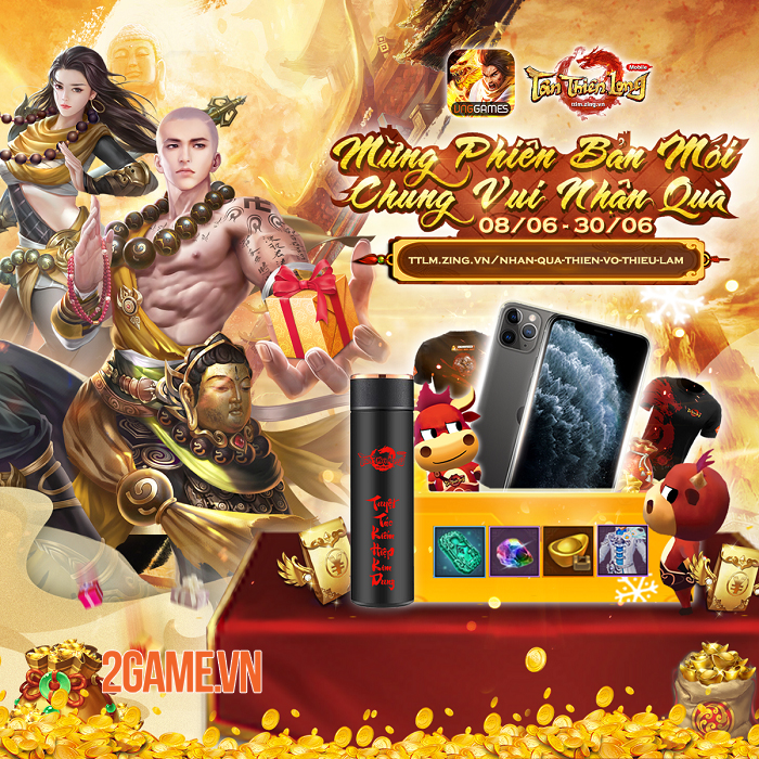 Tân Thiên Long Mobile chiêu đãi người chơi nhân dịp ra mắt Thiền Võ Thiếu Lâm thành công 0 Tân Thiên Long Mobile chiêu đãi người chơi nhân dịp ra mắt Thiền Võ Thiếu Lâm thành công 0