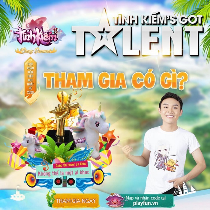Game thủ Tình Kiếm 3D hóa thân ca sĩ trong sự kiện “Tinhkiem3D's Got Talent” 0 Game thủ Tình Kiếm 3D hóa thân ca sĩ trong sự kiện “Tinhkiem3D's Got Talent” 0