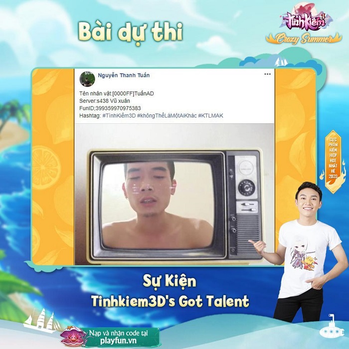 Game thủ Tình Kiếm 3D hóa thân ca sĩ trong sự kiện “Tinhkiem3D's Got Talent” 3 Game thủ Tình Kiếm 3D hóa thân ca sĩ trong sự kiện “Tinhkiem3D's Got Talent” 3