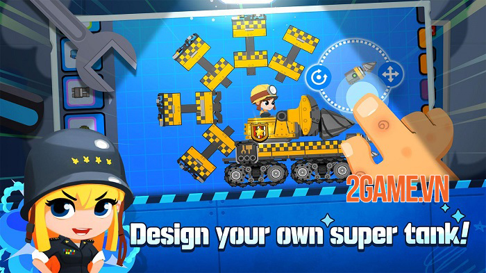 Super Tank Blitz - Game hành động cho phép tự thiết kế xe tăng 2 Super Tank Blitz - Game hành động cho phép tự thiết kế xe tăng 2