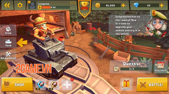 Zoo War: Tanked Guns - Chiến tank phong cách MOBA đơn giản mà thú vị 0 Zoo War: Tanked Guns - Chiến tank phong cách MOBA đơn giản mà thú vị 0