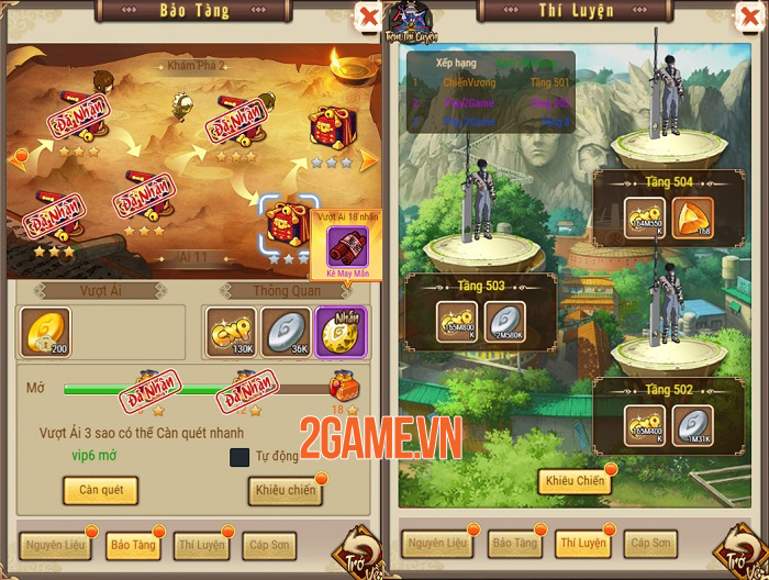 Ninja Làng Lá Mobile bất ngờ tung cập nhật tính năng mới Ninja Làng Lá Mobile bất ngờ tung cập nhật tính năng mới