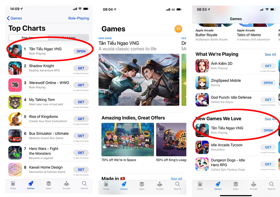 Tân Tiếu Ngạo VNG là “cơn bão” đang càn quét BXH Android & iOS 0 Tân Tiếu Ngạo VNG là “cơn bão” đang càn quét BXH Android & iOS 0