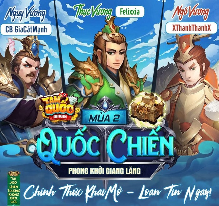 Tam Quốc Origin khẳng định vị thế vững mạnh với siêu giải đấu Quốc Chiến mùa 2 0 Tam Quốc Origin khẳng định vị thế vững mạnh với siêu giải đấu Quốc Chiến mùa 2 0