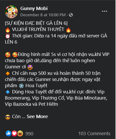 Cộng đồng Gunny Mobi hào hứng hưởng ứng event sinh nhật 6 tuổi 3 Cộng đồng Gunny Mobi hào hứng hưởng ứng event sinh nhật 6 tuổi 3