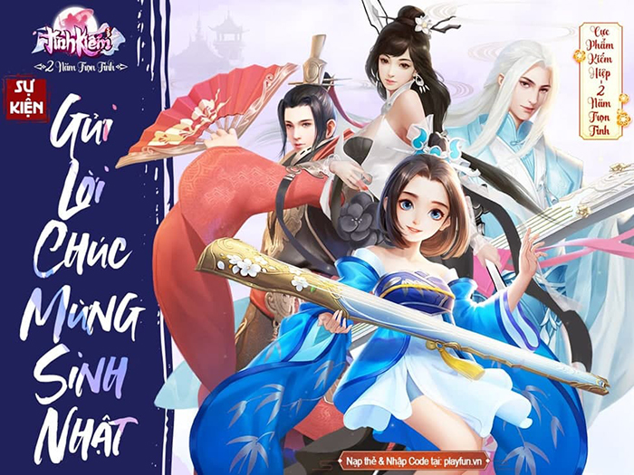 Sinh nhật 2 tuổi Tình Kiếm 3D tung chuỗi sự kiện khủng kèm quà Sinh nhật 2 tuổi Tình Kiếm 3D tung chuỗi sự kiện khủng kèm quà