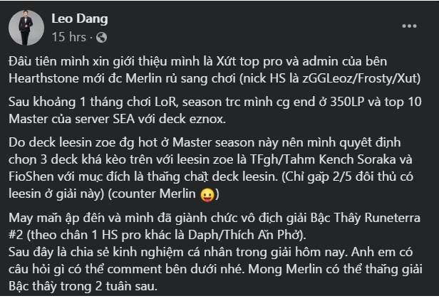 Huyền Thoại Runeterra: Đã có game thủ Việt “phá đảo” server Đông Nam Á dù chỉ mới chơi 1 tháng 2 Huyền Thoại Runeterra: Đã có game thủ Việt “phá đảo” server Đông Nam Á dù chỉ mới chơi 1 tháng 2