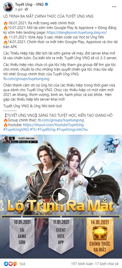 Tuyết Ưng VNG cuối cùng đã công bố ngày ra mắt sản phẩm 0 Tuyết Ưng VNG cuối cùng đã công bố ngày ra mắt sản phẩm 0