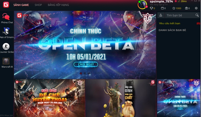 GTV Plus 2.0 chào năm mới bằng loạt nâng cấp đáng giá cho nền tảng chơi LAN Game 1 GTV Plus 2.0 chào năm mới bằng loạt nâng cấp đáng giá cho nền tảng chơi LAN Game 1
