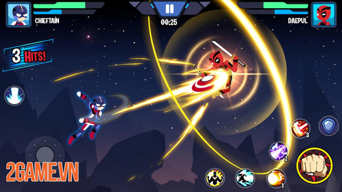 Stickman Heroes Fight - Nhẹ mà hay với người que anh hùng biến 3 Stickman Heroes Fight - Nhẹ mà hay với người que anh hùng biến 3