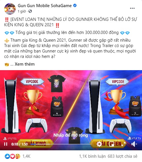Gun Gun Mobile công bố sự kiện King&Queen 2021, tặng 1 cặp PS5 cho người chiến thắng! 7 Gun Gun Mobile công bố sự kiện King&Queen 2021, tặng 1 cặp PS5 cho người chiến thắng! 7