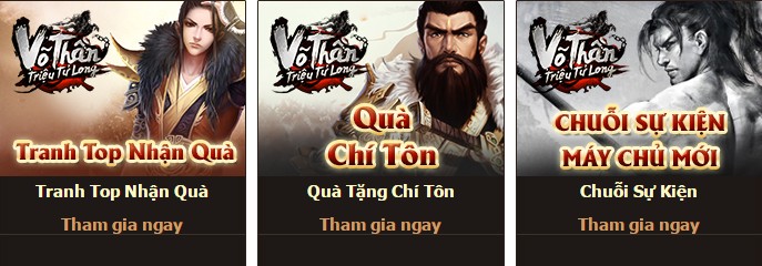 Tặng 310 giftcode game Võ Thần Triệu Tử Long 2