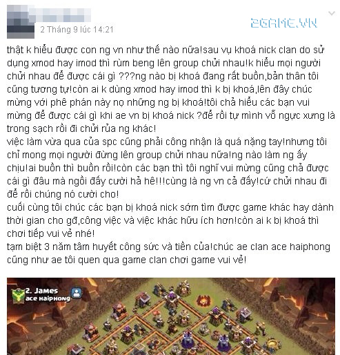 Nhiều game thủ Việt chơi Clash of Clans hoảng hốt khi hay tin bị khóa tài khoản 1