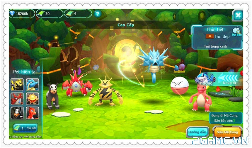 Poke Đại Chiến có hình ảnh đạt chuẩn Pokemon 3D, lối chơi kinh điển 2