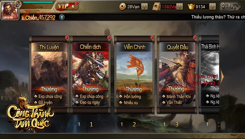 Game mobile Công Thành Tam Quốc sắp được Gamota ra mắt tại Việt Nam 6