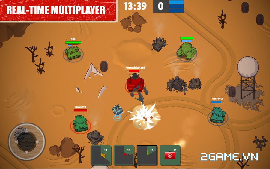 Crash of Tanks - Game mobile bắn tăng trực tuyến đầy vui nhộn 1