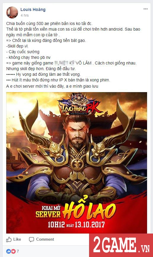 Game thủ Việt nói gì về game Tào Tháo PK sau ngày đầu mở cửa? 0