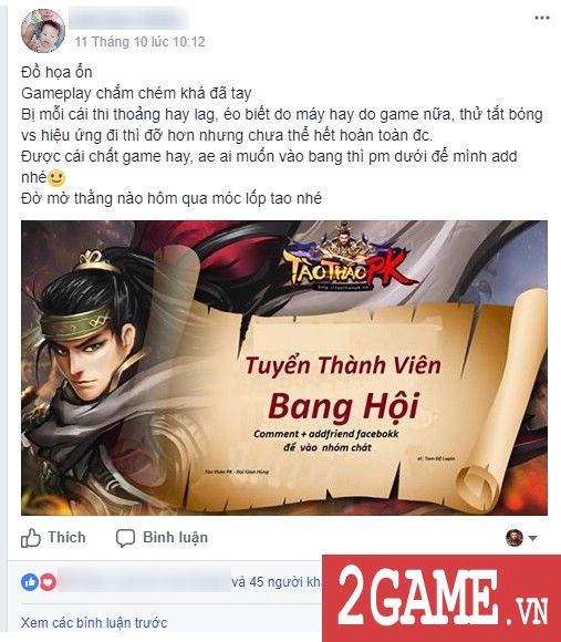 Game thủ Việt nói gì về game Tào Tháo PK sau ngày đầu mở cửa? 2