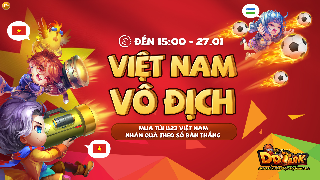 Garena DDTank bất ngờ tung sự kiện độc nhất để cổ vũ cho U23 Việt Nam vô địch 0