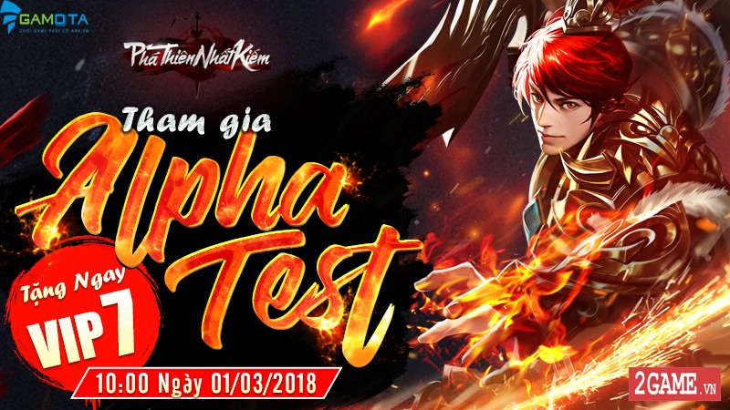 Phá Thiên Nhất Kiếm chính thức Alpha Test, tặng tài khoản VIP 7 5 miễn phí