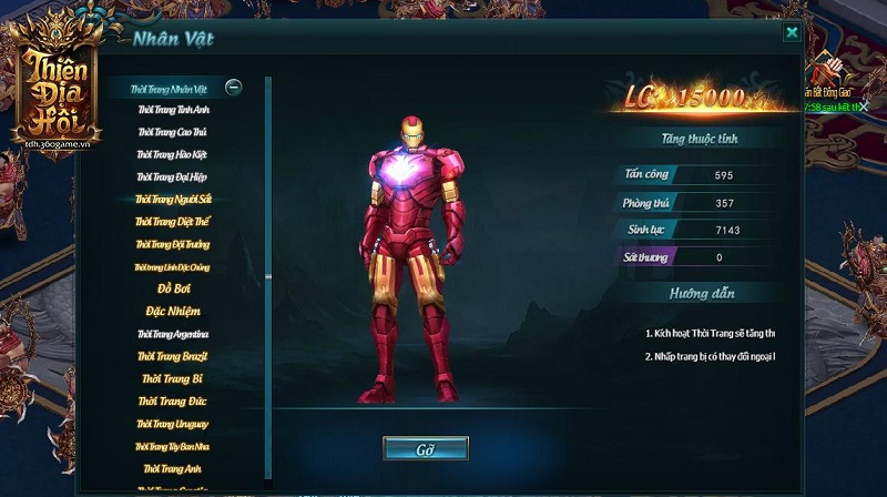 Nhập vai thành những siêu anh hùng Marvel đại chiến ngay tại Webgame Thiên Địa Hội 1
