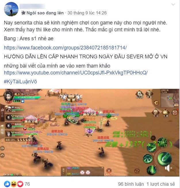 Muốn biết Cửu Kiếm 3D hot cỡ nào cứ ngó qua group game là hiểu! 2 Muốn biết Cửu Kiếm 3D hot cỡ nào cứ ngó qua group game là hiểu! 2
