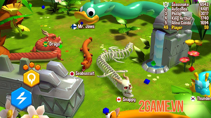 Snake Rivals - Game rắn ăn mồi kết hợp sinh tồn có nhiều chế độ chơi thú vị 3 Snake Rivals - Game rắn ăn mồi kết hợp sinh tồn có nhiều chế độ chơi thú vị 3