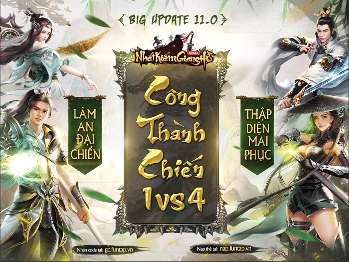 Nhất Kiếm Giang Hồ thách thức các Bang hội với Big Update Công Thành Chiến 1vs4 0 Nhất Kiếm Giang Hồ thách thức các Bang hội với Big Update Công Thành Chiến 1vs4 0