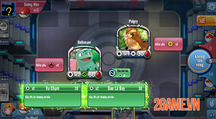 Tìm hiểu lối chơi đấu bài tiến hóa Pokemon trong Học Viện Bảo Bối H5 2 Tìm hiểu lối chơi đấu bài tiến hóa Pokemon trong Học Viện Bảo Bối H5 2