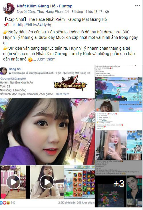 Cộng đồng Nhất Kiếm Giang Hồ nô nức tham gia cuộc thi The Face Nhất Kiếm 1 Cộng đồng Nhất Kiếm Giang Hồ nô nức tham gia cuộc thi The Face Nhất Kiếm 1