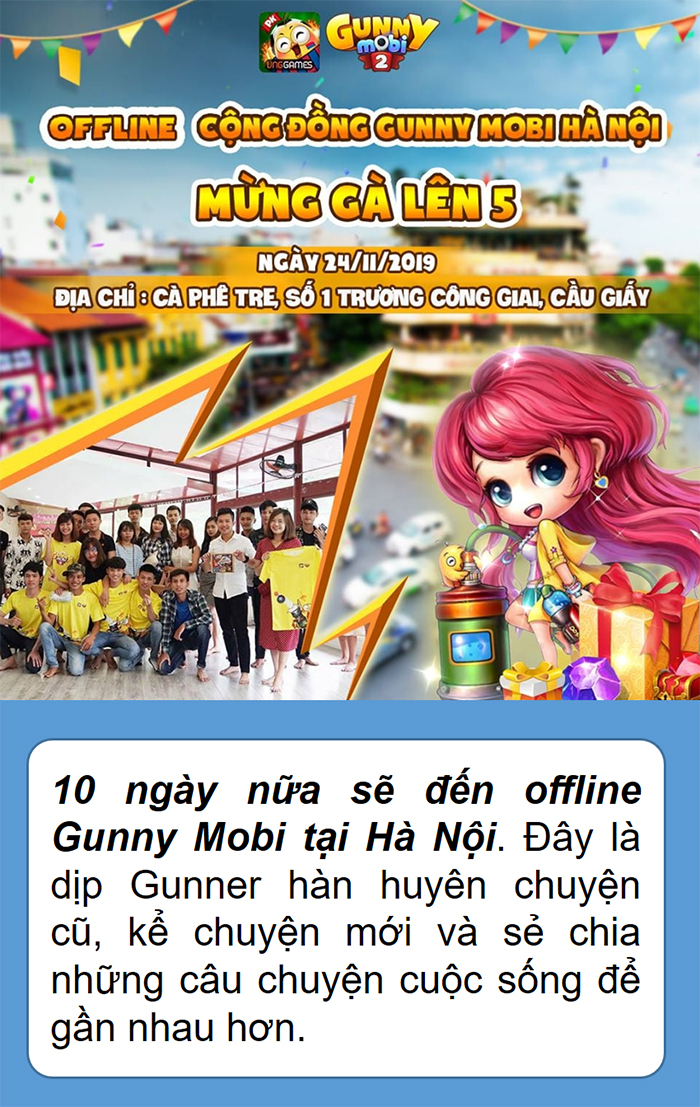 Gặp nhau tại Hà Nội để nhận quà hot từ Gunny Mobi 3 Gặp nhau tại Hà Nội để nhận quà hot từ Gunny Mobi 3
