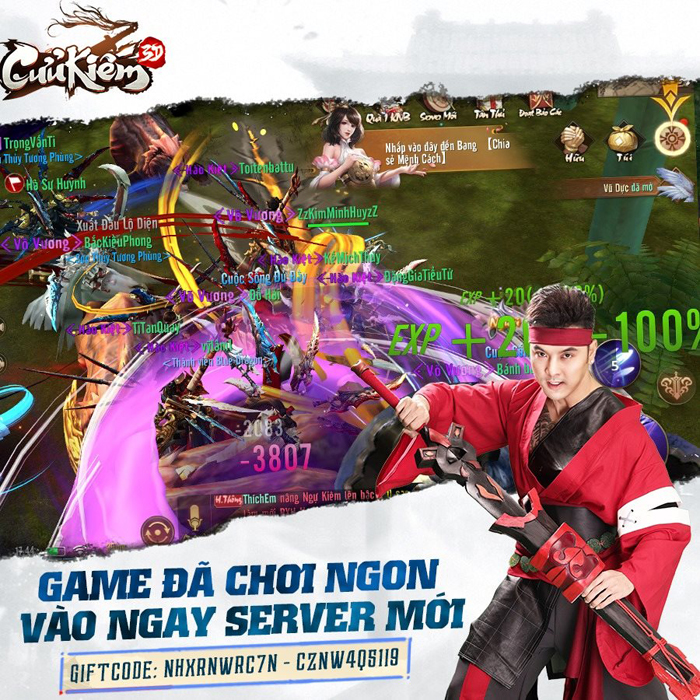 Tặng 444 giftcode game Cửu Kiếm 3D Mobile 0 Tặng 444 giftcode game Cửu Kiếm 3D Mobile 0