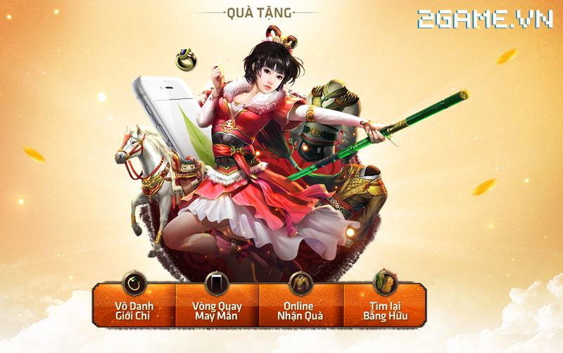 Tình Võ Lâm tặng giftcode cho game thủ 2Game 1