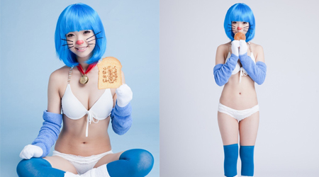 Cosplay Doraemon phiên bản đục khoét tuổi thơ Cosplay Doraemon phiên bản đục khoét tuổi thơ