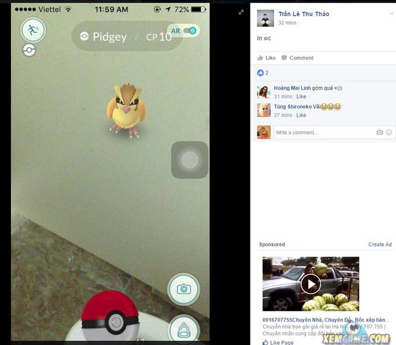 Game thủ lao thẳng vào nhà vệ sinh nữ để bắt…Pokémon - ảnh 9