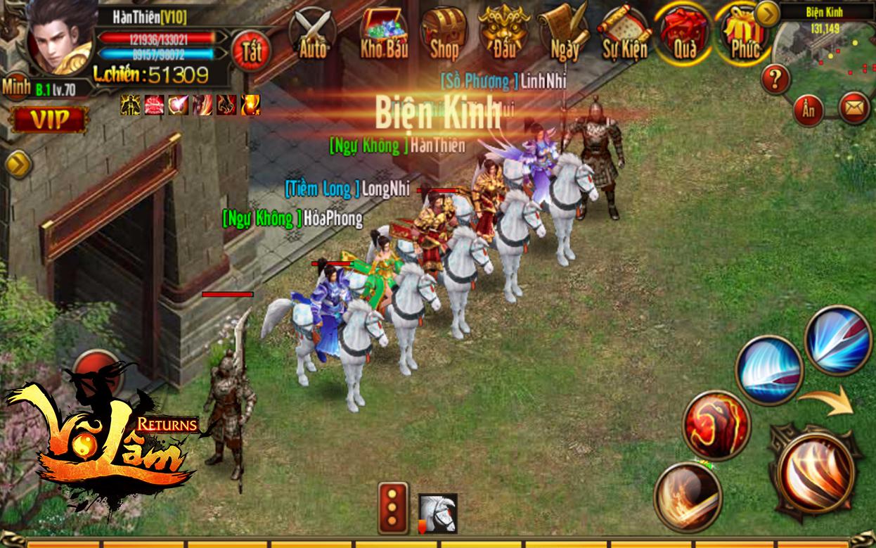 XemGame tặng 500 giftcode game Võ Lâm Returns