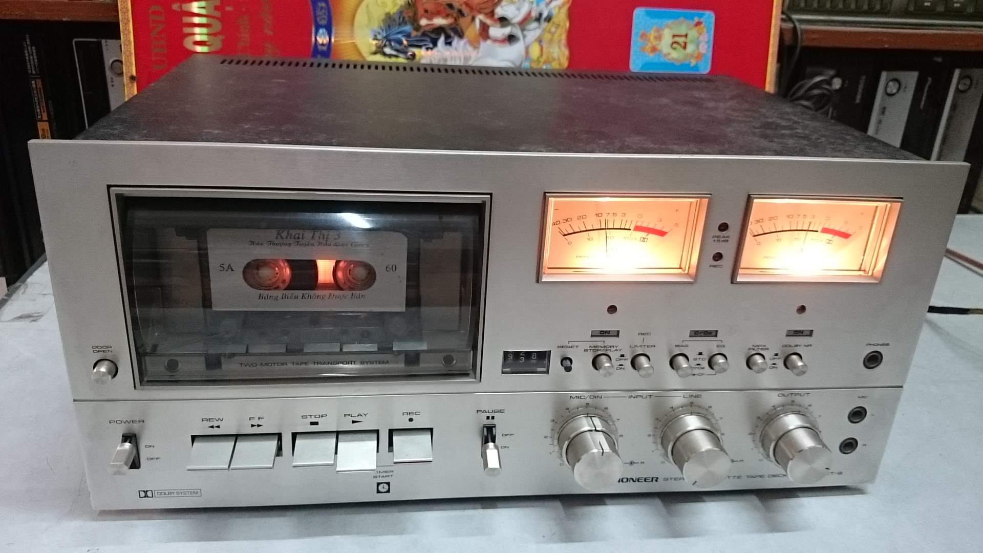 Đầu cassette deck cổ hiệu Pioneer CT9 đẹp long lanh giá 4,2tr